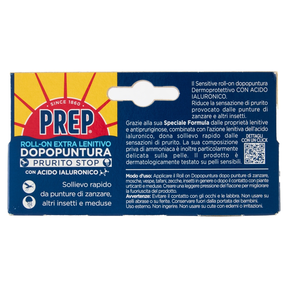 Prep Roll-On Extra Lenitivo Dopopuntura Prurito Stop con Acido Ialuronico 15 ml